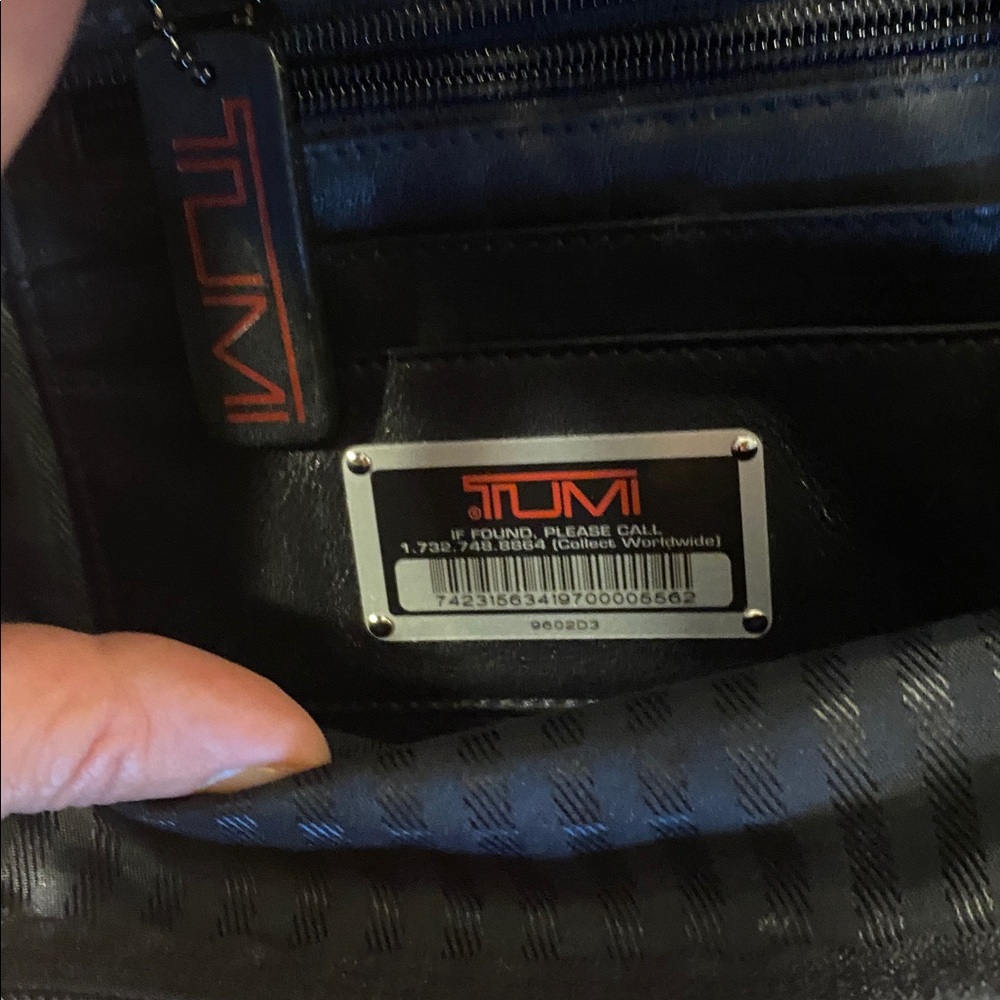 🖤🖤Tumi 9602D3 Genuine Black Leather 15" Slim Briefcase Laptop Bag🖤🖤😎 - Picture 8 of 13